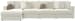 Ritzy - 4 Piece Modular Sectional (LSF Chaise) - Bone