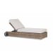Havana - Adjustable Chaise, With Self Welt - Canvas Flax / Dark Brown