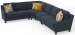 Foley - 4 Piece Sectional With Comfort Coil Seating And 4 Included Accent Pillows - Lead