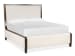 Rowan - Queen Upholstered Panel Bed With 2 Door Nightstands - Espresso / Beige