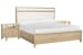 Merrifield - King Upholstered Panel Bed With 2 Nightstands - Sandstone Beige
