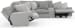 Abraxas - 6 Piece Upholstered Reclining Sectional With 2 Power Reclining Seats And Storage Console - Moonstruck