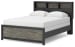 Broachmyn - Queen Bookcase Bed - Black / Gray