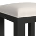 Ridgemont - Dressing Stool With White Fabric - Black With Grain