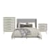Westland - King Upholstered 3 Piece Bedroom Set With Fabric - Almond Gray