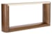 Eleana - Marble Top Console Table - Medium Wood