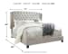 Jerary - Gray - Queen Upholstered Bed - Tufted Headboard