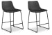 Centiar - Black - Upholstered Barstool (Set of 2)