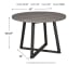 Centiar - Black / Gray - Round Dining Room Table