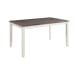 Martin - Brown 6 Piece Dining Set, Table, Four Chairs & Bench - White
