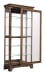 Pulaski Accents - Sliding Door Curio With Glass Shelves And LED Light - Dark Brown
