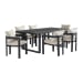 Playa - 7 Piece Standard Height Dining Set (Table And Six Chairs) - Dark Gray