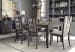 Chadoni - Gray - 8 Pc. - Rectangular Dining Room Extension Table, 6 Upholstered Side Chairs, Server