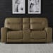 Bennett - Loveseat With Console P2 & ZG - Butternut - Butternut Leather