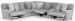 Abraxas - 6 Piece Upholstered Reclining Sectional With 3 Reclining Seats And Storage Console - Moonstruck