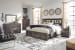 Drystan - King Bookcase Bed With 2 Storage Drawers - Brown / Beige