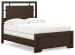 Covetown - 6 Pc. - Dresser, Mirror, Full Panel Bed, 2 Nightstands - Dark Brown