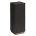 Pulaski Accents - Small Lava Stone Metal Base Pedestal - Black