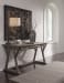 Luxenford - Grayish Brown - 2 Pc. - Large Leg Desk, Credenza
