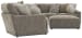 Turner - 5 Piece Sectional With LSF Cuddler With Cocktail Ottoman - Mushroom