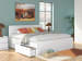 Onita - King Panel Platform Bed With 2 Side Storage - White
