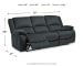 Draycoll - Dark Gray - Reclining Sofa