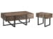 Prescott - Condo Rectangular Cocktail Table With Chairside End Table - Rustic Honey And Distressed Iron