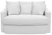 Matty - Round Accent Cuddle Chaise - White