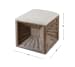 Jia - Wooden Ottoman - Light Brown