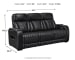 Boyington - Black - Power Reclining Sofa With Adj Headrest