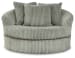 Lindyn - Fog - Oversized Swivel Accent Chair