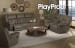 Sentinel - Lay Flat Reclining Loveseat With Extended Ottoman - Taupe