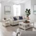 3 Piece Table Set (Rectangular Cocktail Table & 2 End Tables) - Weathered White