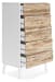 Piperton - Brown / White - Five Drawer Chest