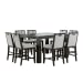 Elodie - 9 Piece Counter Height Dining Set (Table And Eight Chairs) - Charcoal