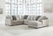 Ardsley - Pewter - Right Arm Facing Corner Chaise with Loveseat 4 Pc Sectional