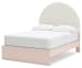 Wistenpine - Blush - Full Upholstered Panel Bed