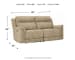 Next-Gen DuraPella - Sand - 2 Seat PWR REC Sofa ADJ HDREST