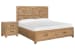 Coventry - Queen Panel Storage Bed With Nightstand - Honey Wheat