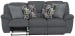 Trifecta - Sofa With 3 Recliners And Drop Down Table - Smoke