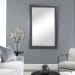 Uttermost Caldera Textured Gray Mirror
