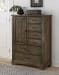 Cool Rustic - 6-Drawers Standing Chest - Mink