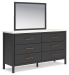 Cadmori - Black / White - Dresser and Mirror