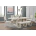 Avalanche - 6 Piece Standard Height Dining Set (Table, Four Chairs & Bench) - Antique White