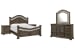 Durango - Queen Panel Bed, 2 Nightstands And Drawer Dresser With Shaped Mirror - Willadeene Brown