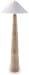 Gasparleigh - Poly Floor Lamp - Brown / Gold Finish