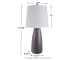 Shavontae - Gray - Poly Table Lamp (Set of 2)
