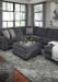 Tracling - Slate - 4 Pc. - Right Arm Facing Corner Chaise 3 Pc Sectional, Ottoman