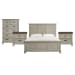 Farmington - King 4 Piece Bedroom Set With 2 Nightstands & Chest - Medium Brown And Washed Stone