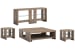 Conway - Square Cocktail Table With 2 Rectangular End Tables And Console Sofa Table - Spiced Brown